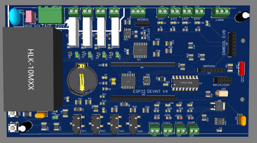 Placa de nodo sensor compatible con la plataforma Sentilo